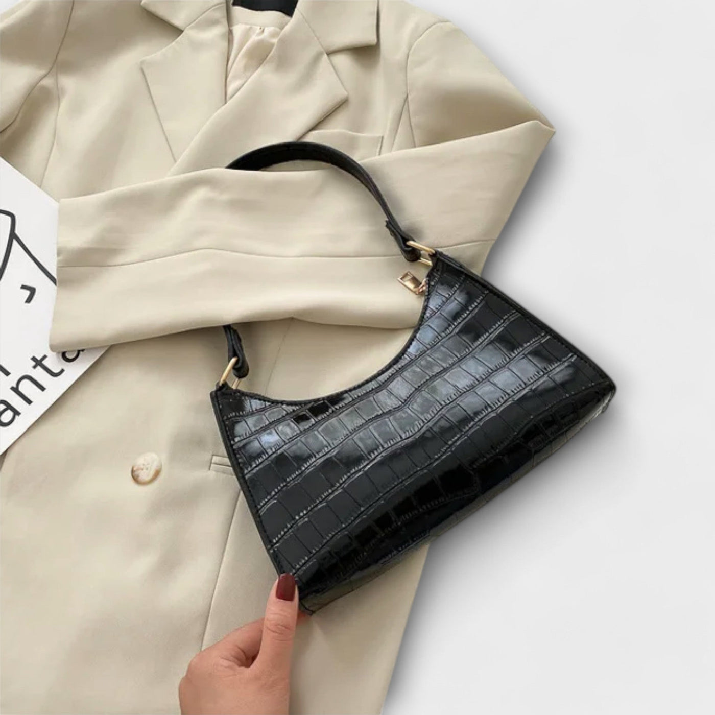 Liv™ – Lesklá kožená taška