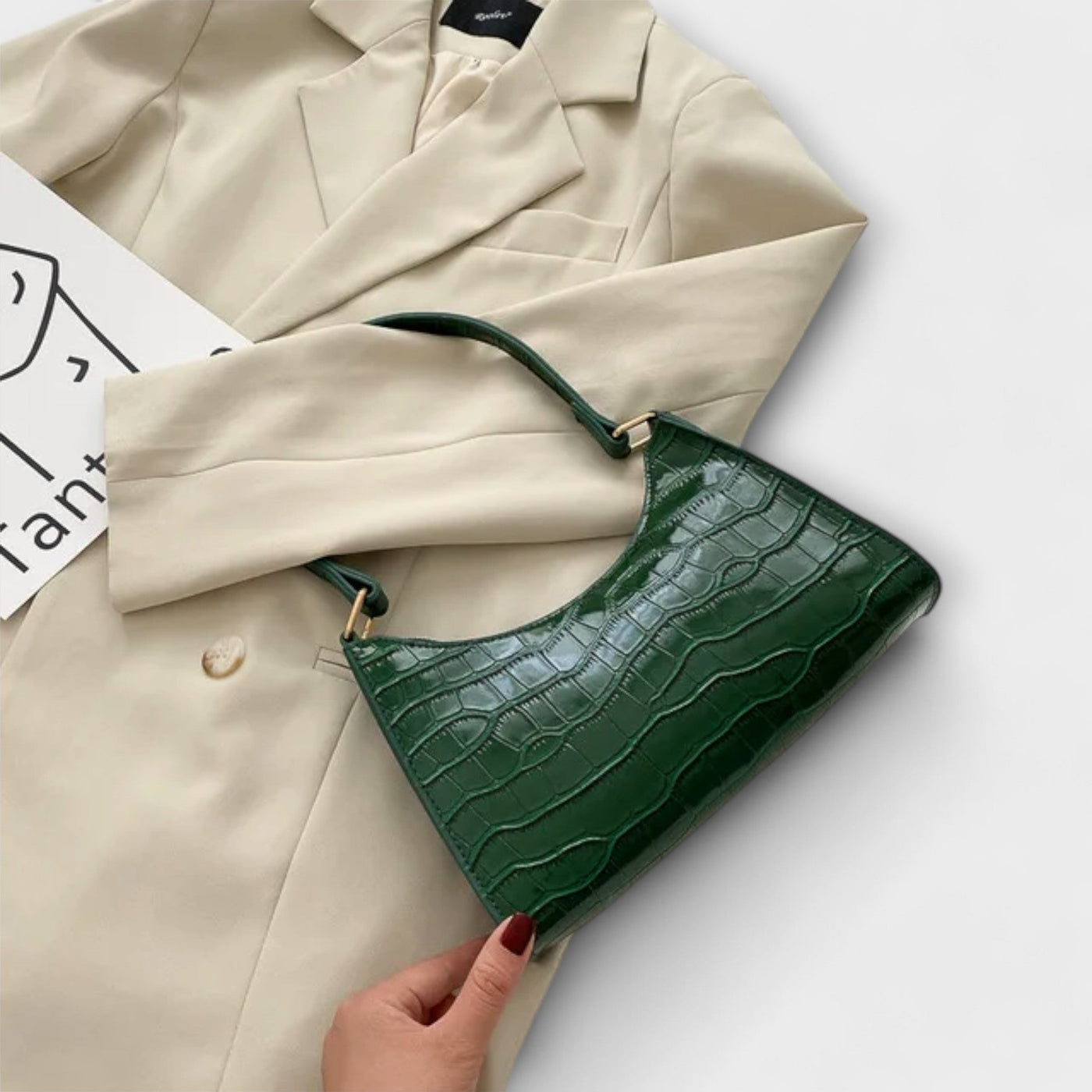 Liv™ – Lesklá kožená taška